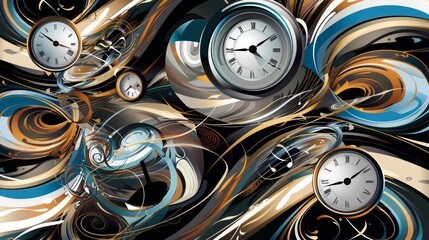 Abstract Time Slip with Clocks and Temporal Waves