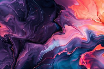 Obraz premium An abstract digital painting, with fluid brushstrokes and vibrant colors