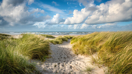 Fototapeta na wymiar Beach at Wink an Zee in the Netherlands. 