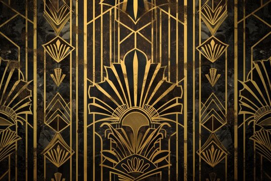 Art deco pattern reminiscent of the roaring twenties era