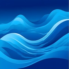 Abstract blue wave patterns vector background, Ai Generated