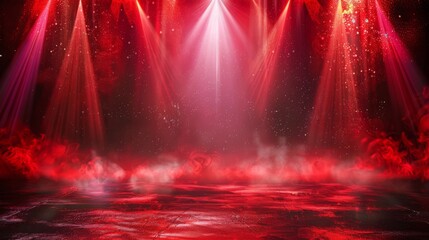 dynamic red gritty spotlight stage design, wwe style edged background, 