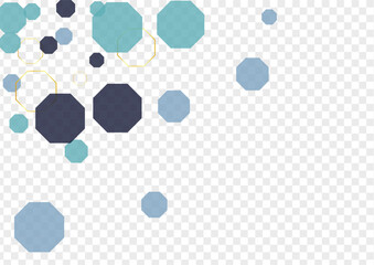 Turquoise Tile Background Transparent Vector. Geometric Innovation Template. Science Mosaic. Gold Line Abstract. Hexagon Design.