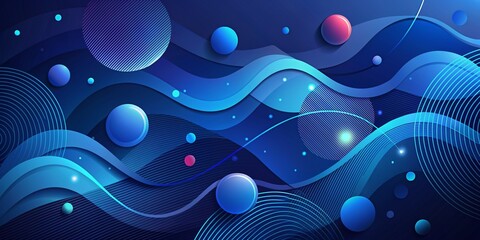modern blue background with dynamic shapes 
