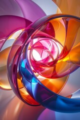 Abstract swirls of colorful light