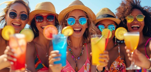 Joyful Summer Celebration: Multicultural Gathering and Refreshing Beverages