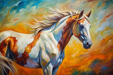 abstract-oil-painting-art-of-american-paint-horse