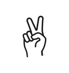 peace icon on white background