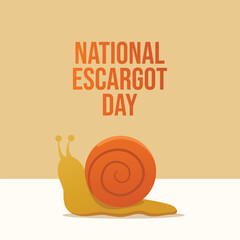 vector graphic of National Escargot Day ideal for National Escargot Day celebration.