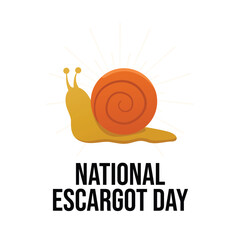 vector graphic of National Escargot Day ideal for National Escargot Day celebration.