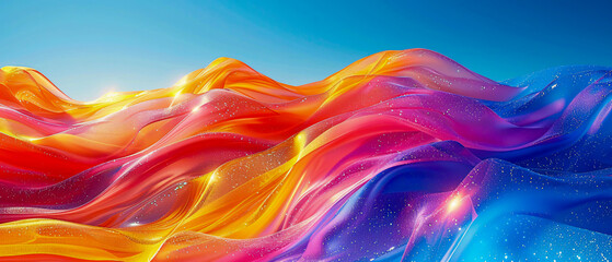 Flowing Colors, The Elegance of Digital Waves, A Spectrum of Vibrant Energies