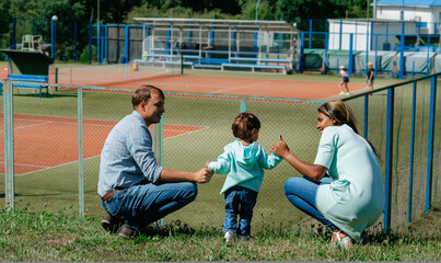 The family came to watch the athletes train and prepare for the competition.