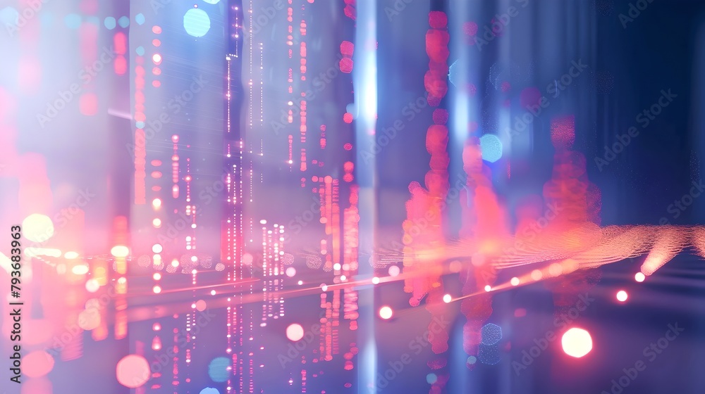 Aufkleber futuristic abstract technology background with glowing neon lights and data stream lines. ideal for 