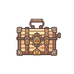 Obraz premium Treasure Chest isolated on white background