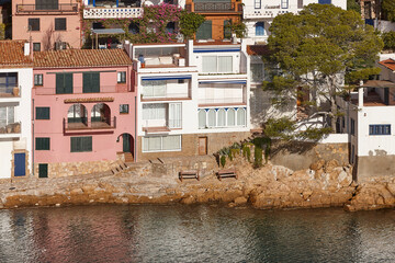 Mediterranean coastline traditional village of Begur. Girona, Catalonia. Spain
