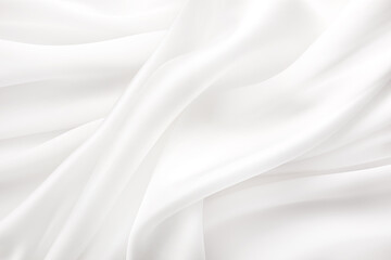 Fototapeta premium Delicate white silk or satin fabric, backdrop.