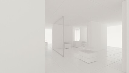 interior of a house - background for videocalls - made in blender