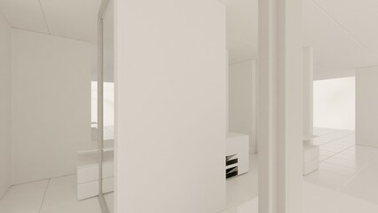 interior of a house - background for videocalls - made in blender