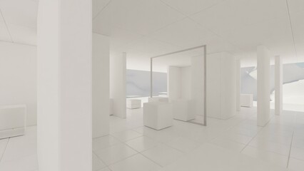 interior of a house - background for videocalls - made in blender