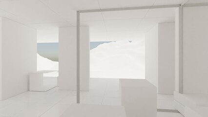 interior of a house - background for videocalls - made in blender