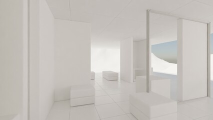 interior of a house - background for videocalls - made in blender