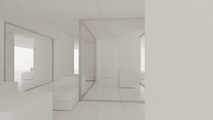 interior of a house - background for videocalls - made in blender