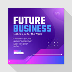 Future technology business social media and instagram post template