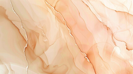 An abstract alcohol ink texture in soothing shades of beige and soft peach, creating a neutral, calming background. 