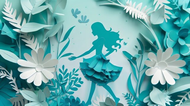 Whimsical paper cutout artwork with a clear background, ready to add a handmade feel to your projects