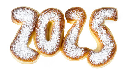 New Year Cake 2025 - Powdered Sugar Dusting