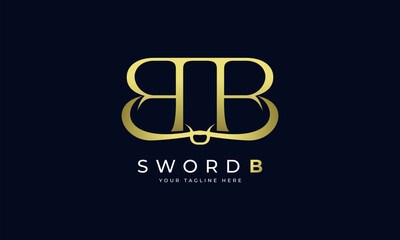 Sword letter B Logo