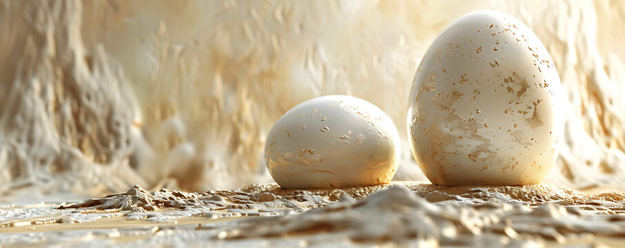 Big Ostrich egg background.