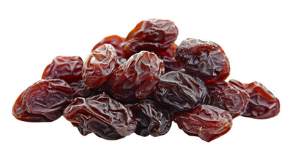 Detailed Side View of Raisins on the transparent background, PNG Format
