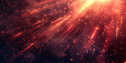 A dark red sky with stars and light particles in dark background. grainy texture,red background, Suitable for use as a backdrop in music videos, club promotions, or abstract design projects