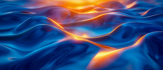 Obraz premium Ethereal Flow, An Abstract Symphony of Light and Shade, Dancing Colors in Motion