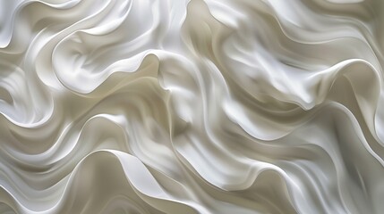 Abstract silk milk white wave background