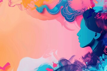 Fototapeta premium abstract background for Mental Health Awareness Week 