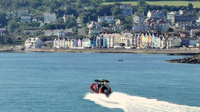 Seaside town Whitehead in County Antrim, Northern Ireland