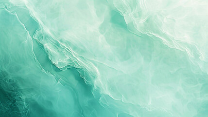 A soothing combination of translucent aquamarine and soft seafoam green, creating a minimalist abstract background that evokes the serene beauty of the ocean's depths