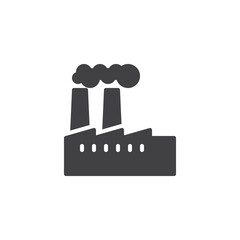 Industrial plant vector icon
