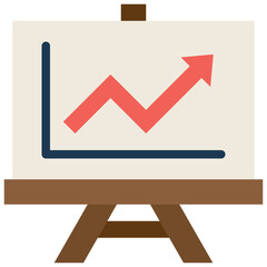 growth flat style icon