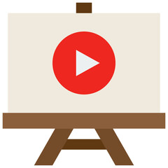 video flat style icon