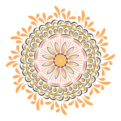 Mandala line Drawing for sticker or use as poster, card, flyer or T Shirt