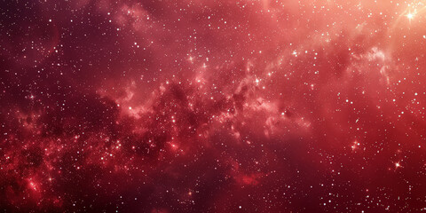 Fototapeta premium A dark red sky with stars and light particles in dark background. grainy texture,red background, Suitable for use as a backdrop in music videos, club promotions, or abstract design projects
