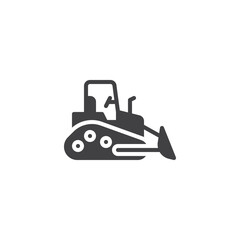 Naklejka premium Bulldozer vector icon