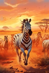 Fototapeta na wymiar zebra in the sun