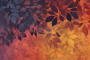 Gradient autumn foliage for a seasonal and colorful theme