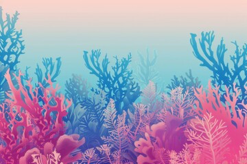 Gradient coral reef for a colorful and underwater-themed background