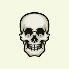 Skull head mascot logo skeleton