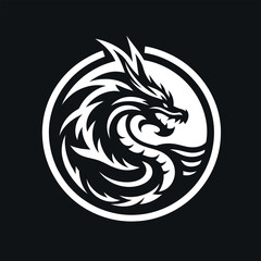 Dragon Logo Format Design Very Cool basic vector ink